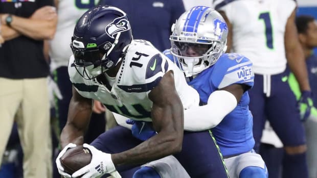 DK Metcalf went off against the Lions in last year's 48-45 win at Detroit, going for 149 yards and averaging more than 20 yards per reception.